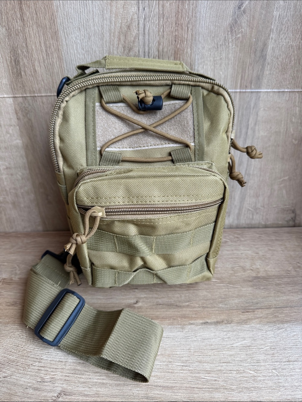 Unlisted Olive Tan Tactical Military Crossbody Sling Bag